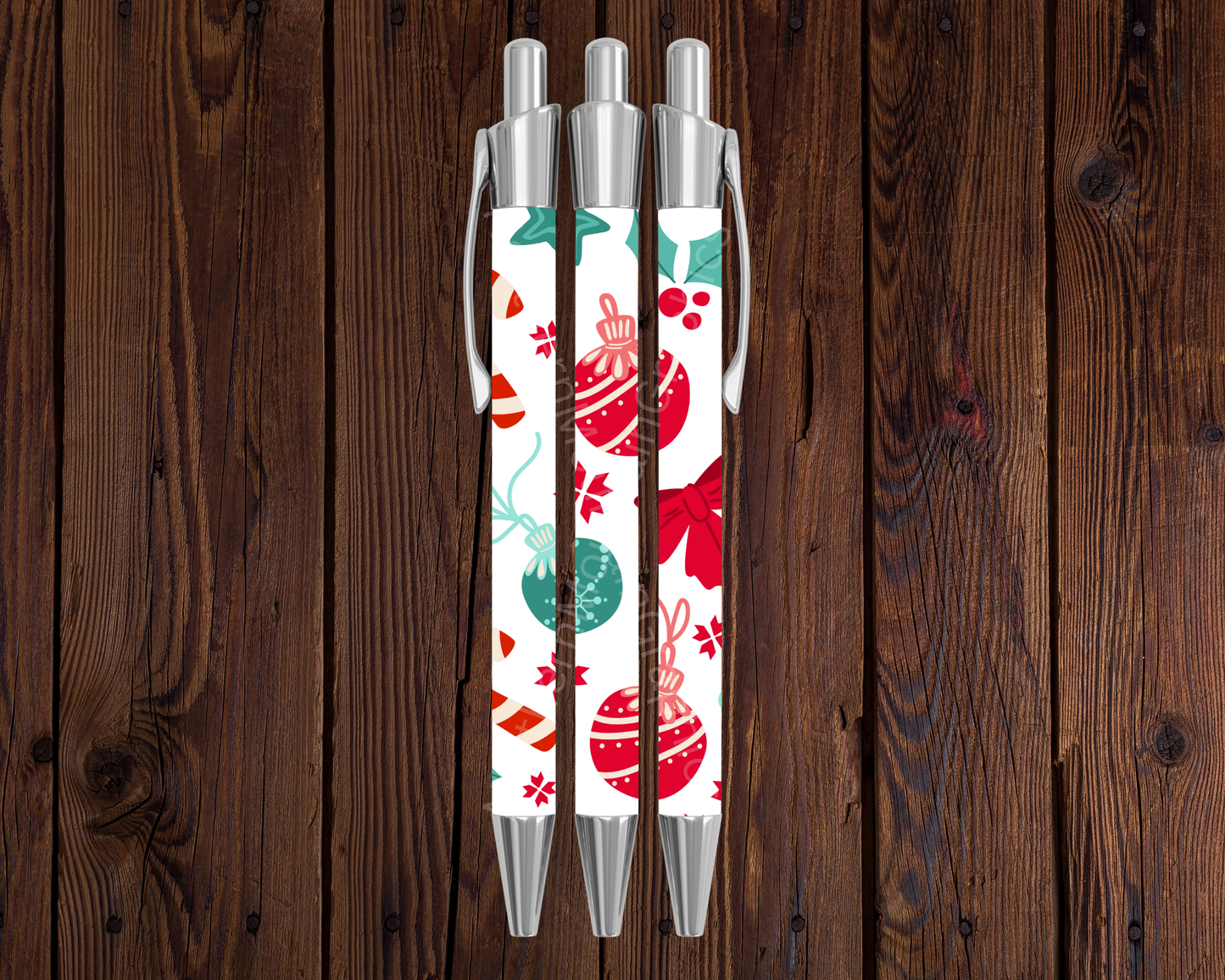 Ornaments & Candy Canes Pattern Christmas Pen