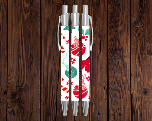 Ornaments & Candy Canes Pattern Christmas Pen