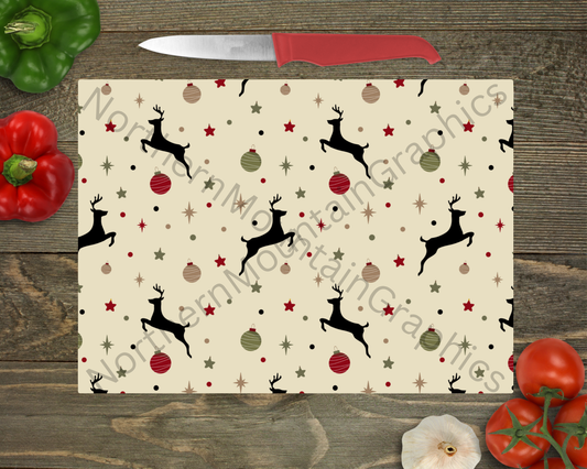 Glass Cutting Board Christmas