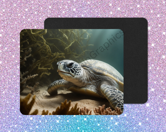Coral Haven Drifter Sea Turtle Mouse Pad