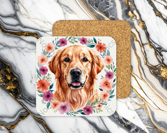 Square Coaster Dog