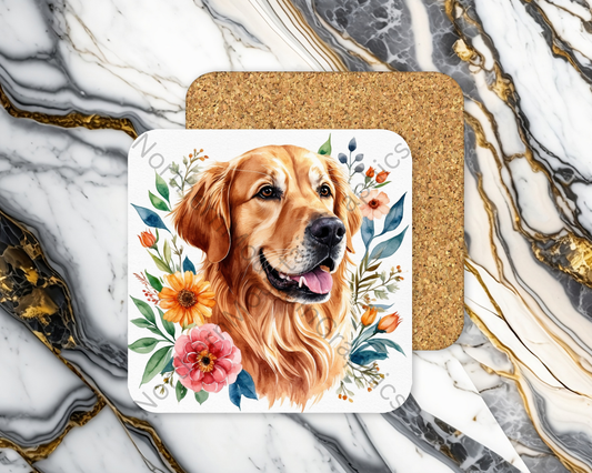 Square Coaster Dog