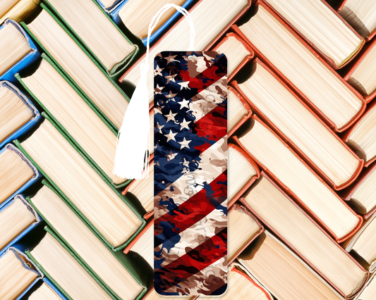 Patriotic Abstract American Flag Bookmark