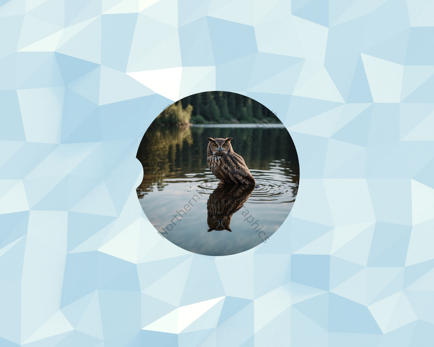 Rippling Water Owl Car Coaster