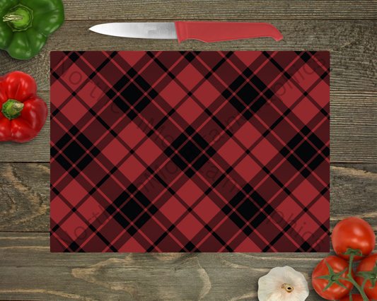 Glass Cutting Board Christmas