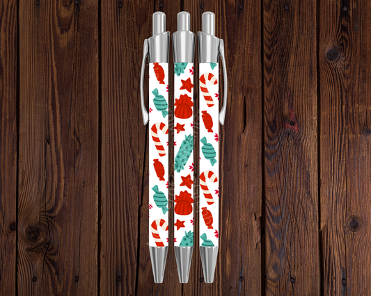 Holiday Candy Pattern Christmas Pen