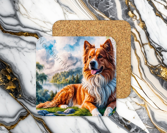Square Coaster Dog