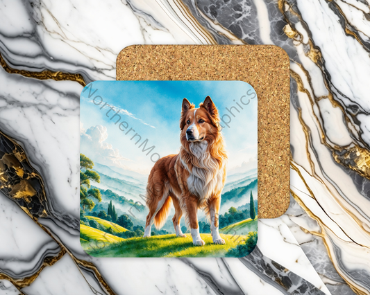 Square Coaster Dog