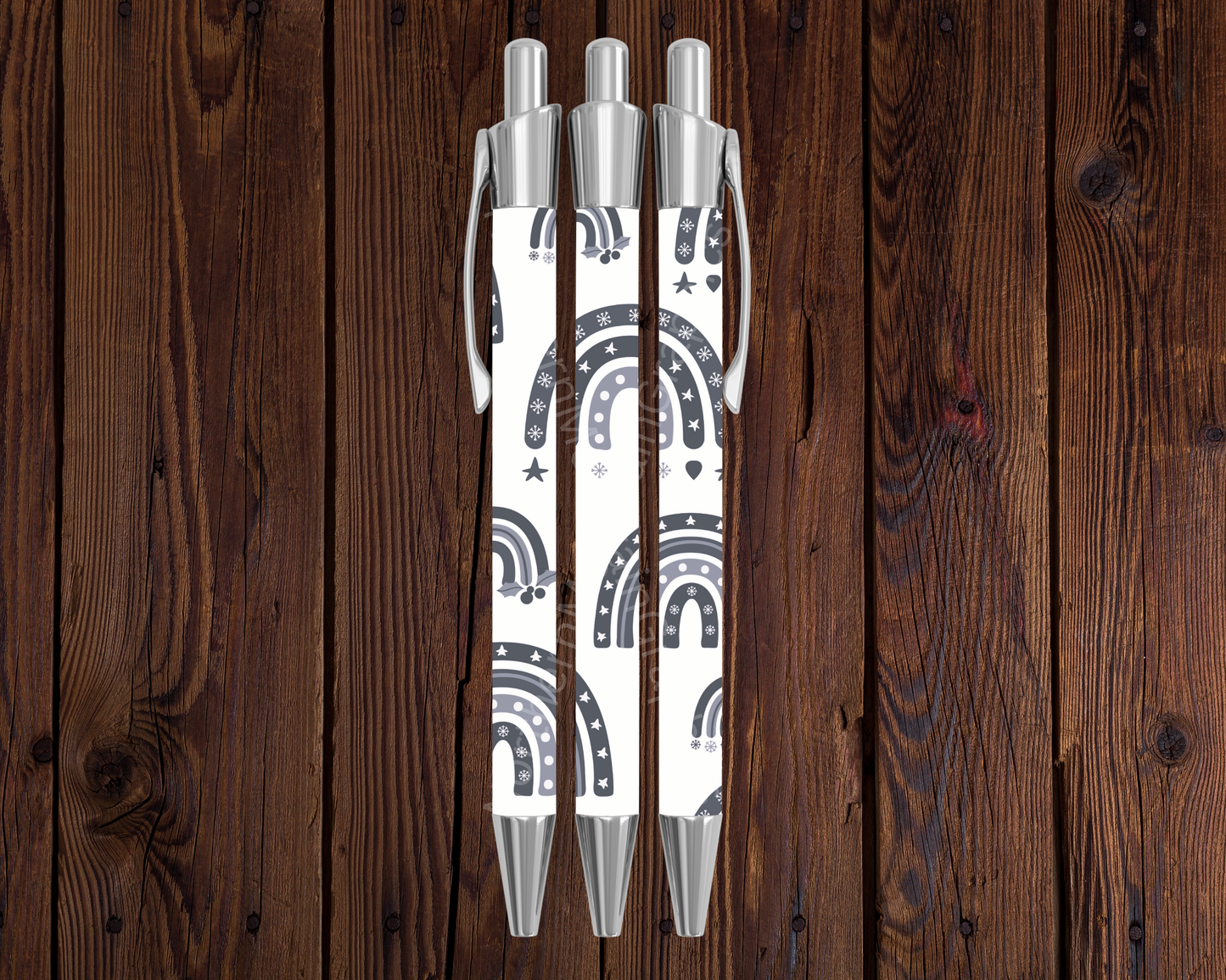 Monochrome Rainbow Pattern Christmas Pen