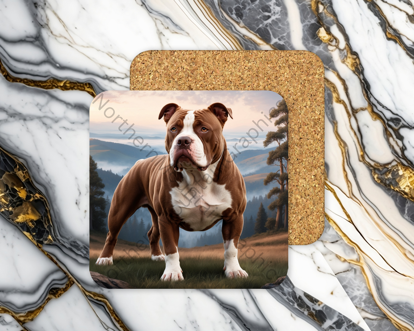 Square Coaster Dog