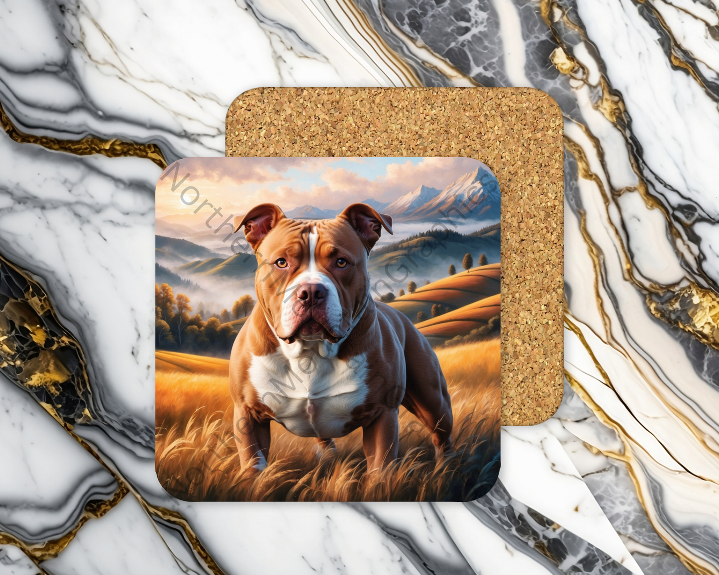 Square Coaster Dog