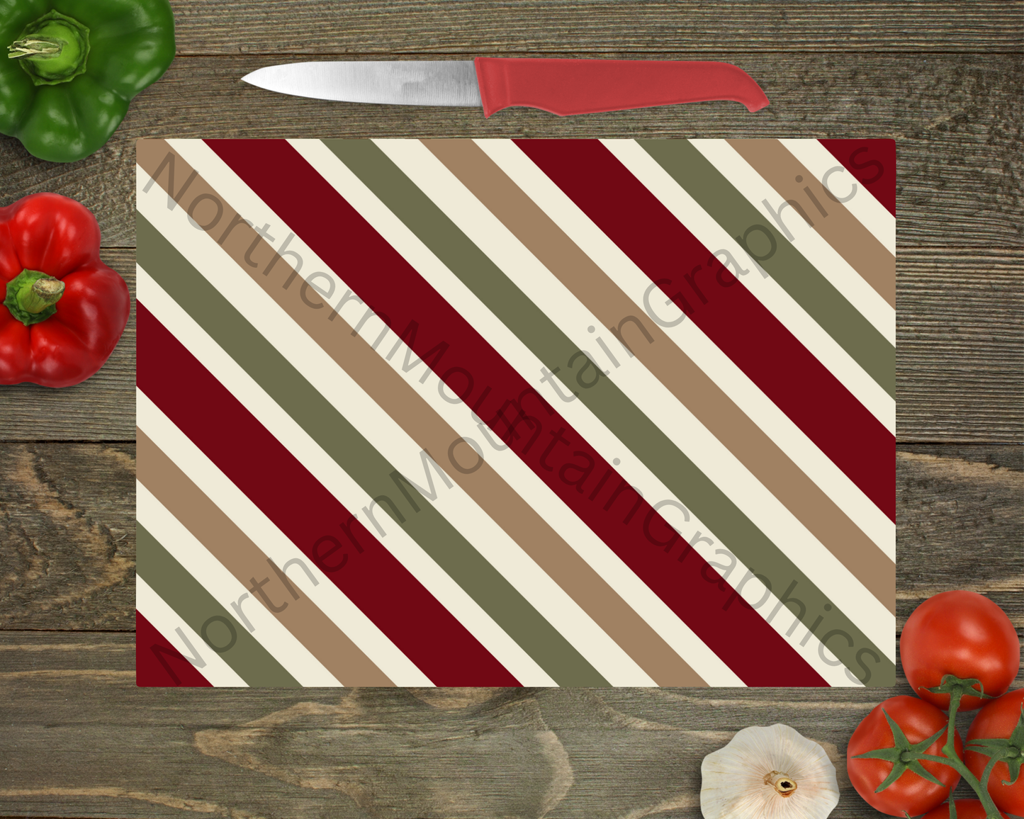 Glass Cutting Board Christmas
