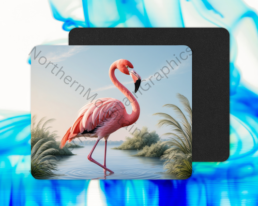 Pastel Morning Flamingo Mouse Pad