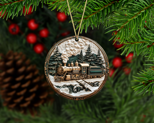 Heritage Steam Engine Train Christmas Ornament