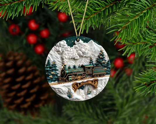 Emerald Mountain Express Christmas Train Christmas Ornament
