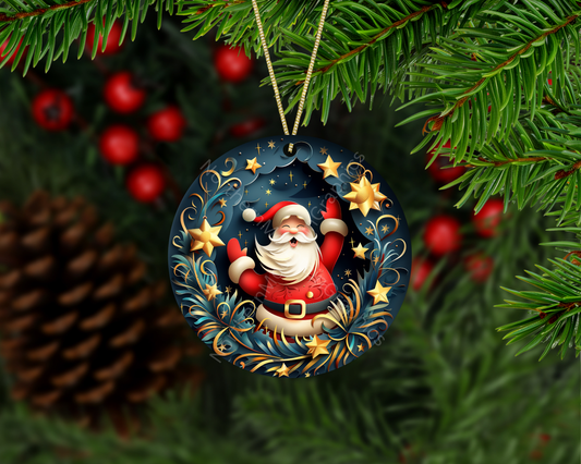 Jolly Santa Christmas Christmas Ornament