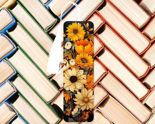 Warm Autumn Floral Bouquet Bookmark