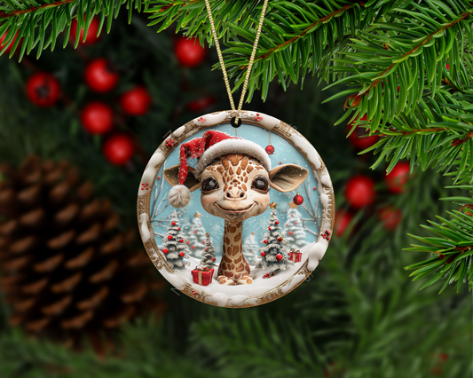 Sweet Baby Giraffe Christmas Christmas Ornament