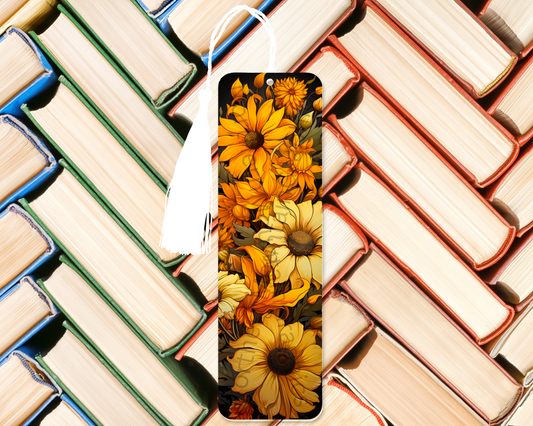 Radiant Yellow Wildflower Cluster Bookmark