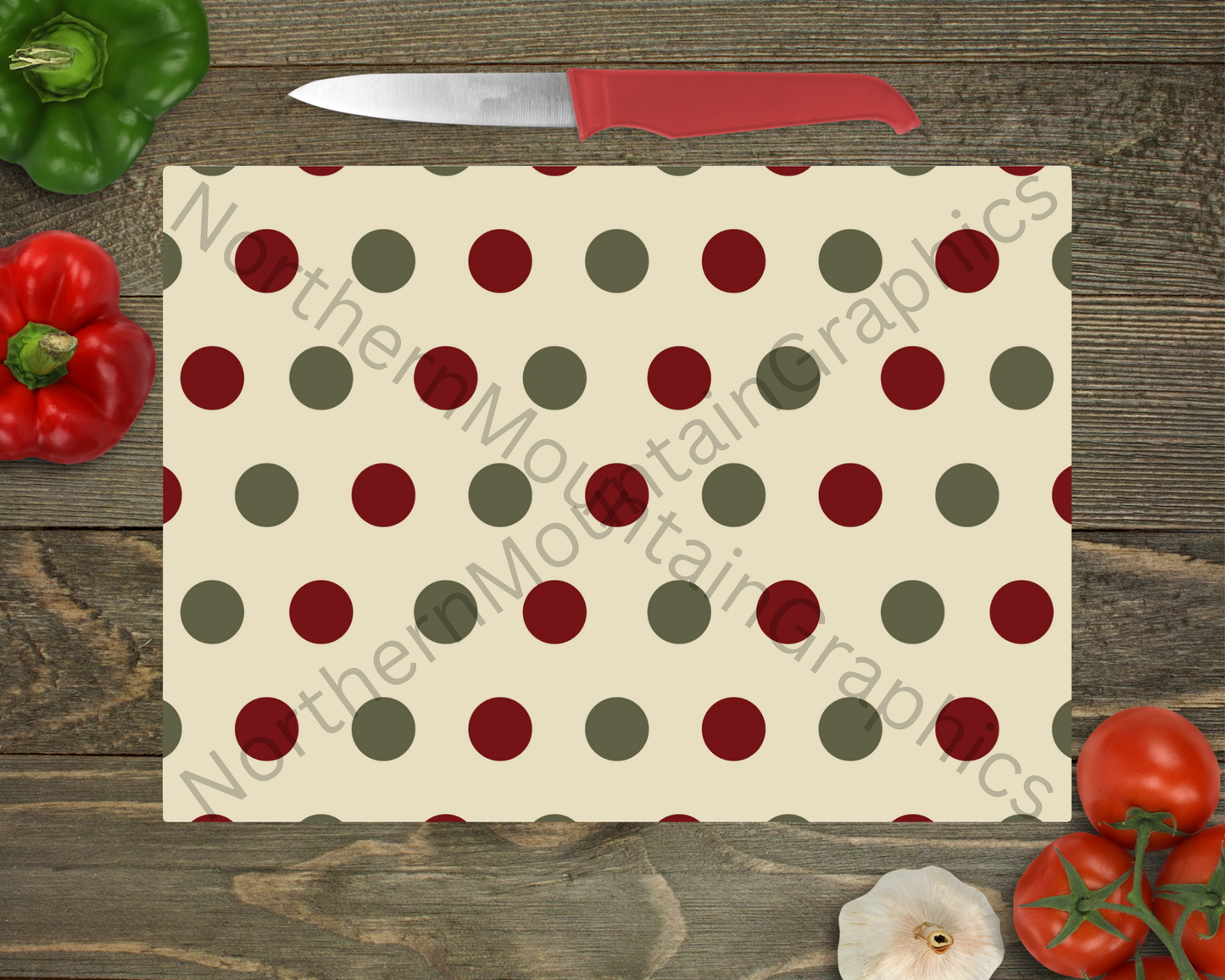 Glass Cutting Board Christmas
