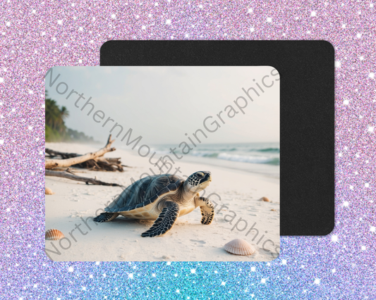 Driftwood Coast Sea Turtle Traveler Mouse Pad
