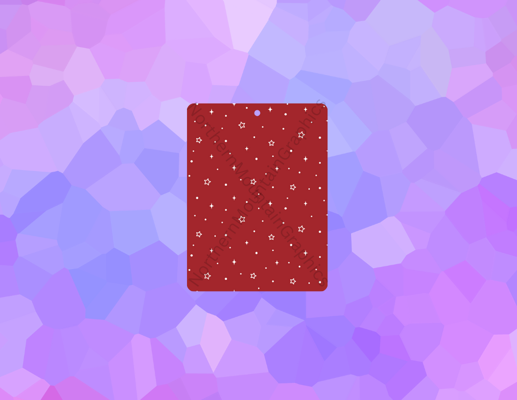 White Stars on Red Christmas Air Freshener