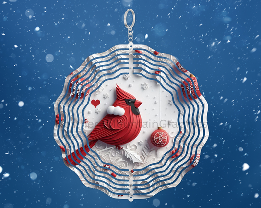 Festive Cardinal Joy Wind Spinner