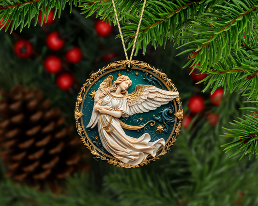 Celestial Guardian Angel Christmas Ornament