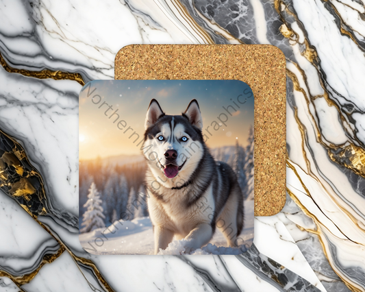 Square Coaster Dog