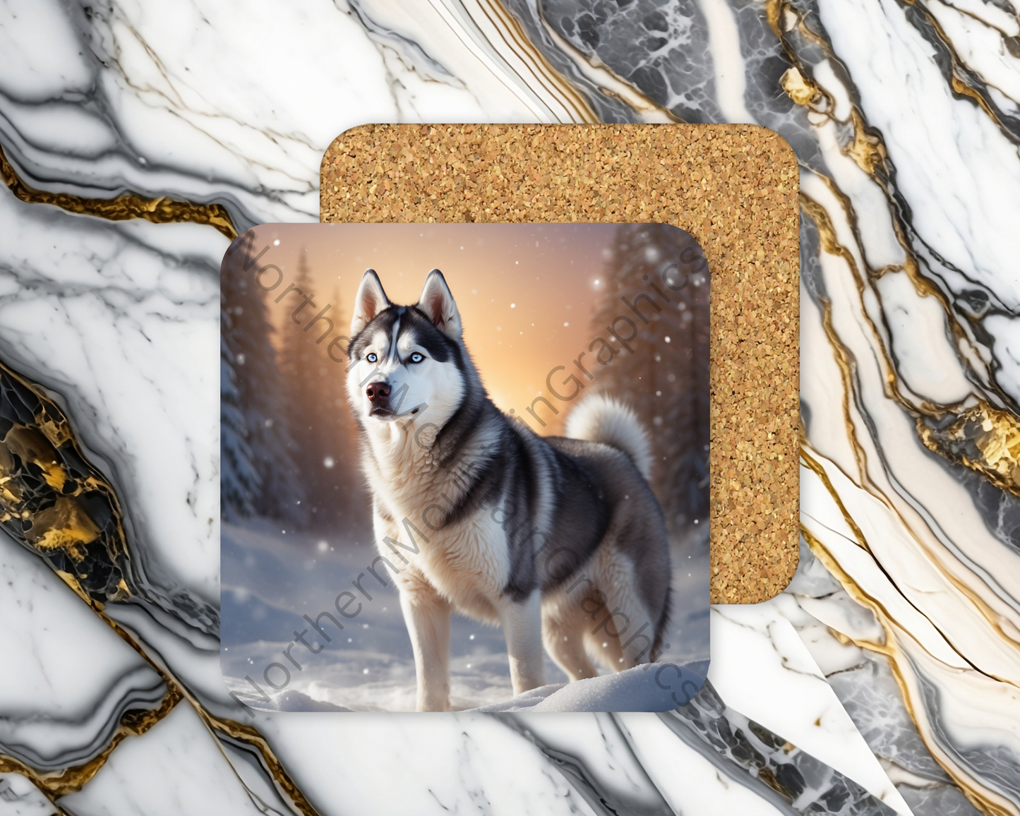 Square Coaster Dog