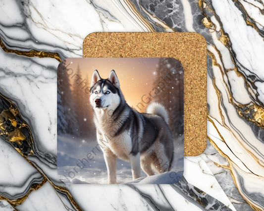 Square Coaster Dog