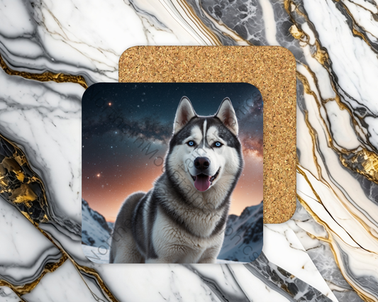 Square Coaster Dog