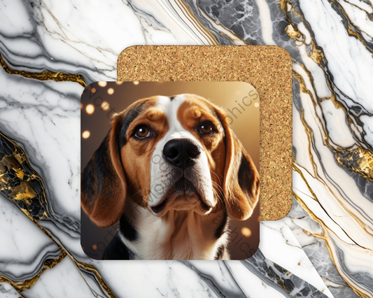 Square Coaster Dog