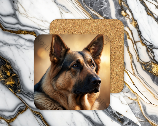 Square Coaster Dog