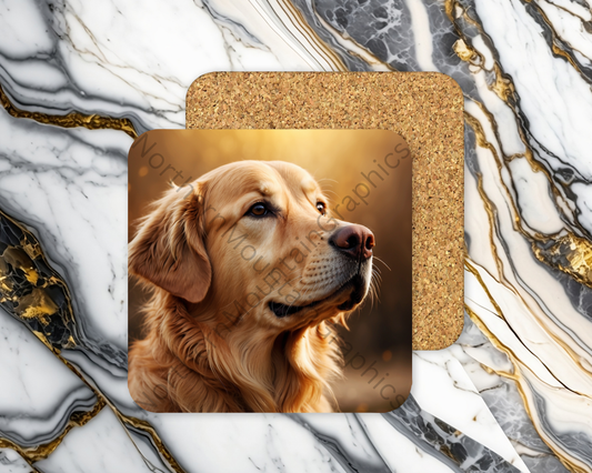 Square Coaster Dog