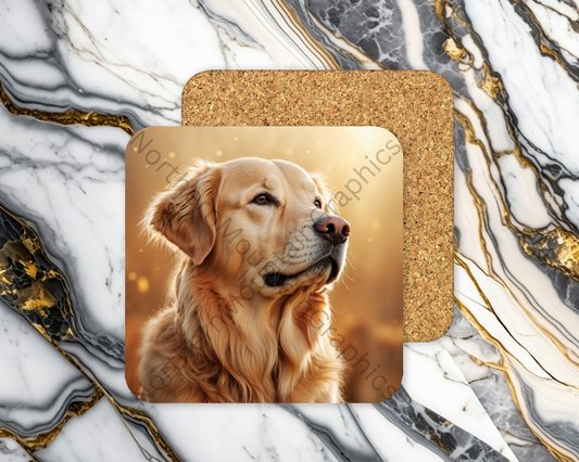 Square Coaster Dog