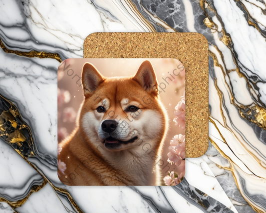 Square Coaster Dog