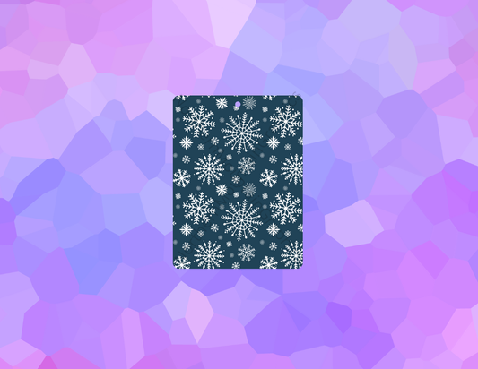 White Snowflakes on Dark Blue Christmas Air Freshener