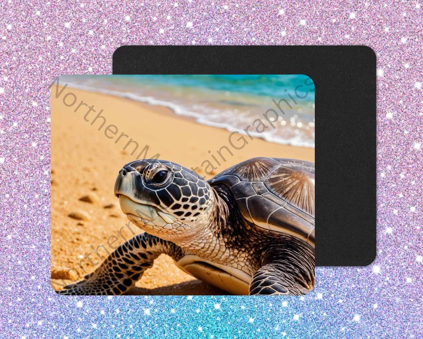 Seashell Beach Rambler Sea Turtle Mouse Pad
