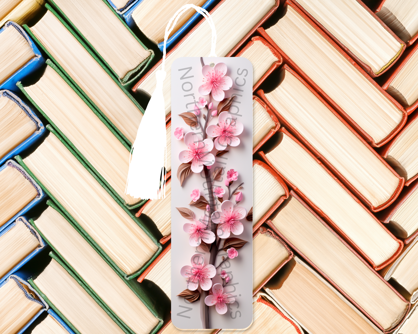 Blush Blossom Cascade Bookmark