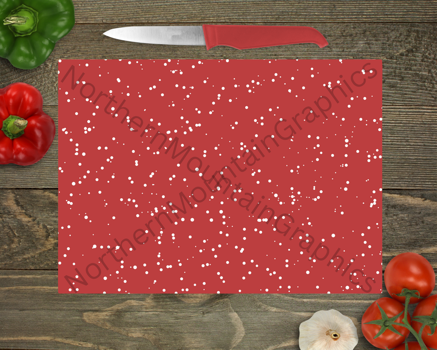 Glass Cutting Board Christmas