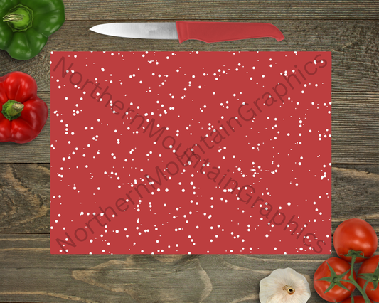 Glass Cutting Board Christmas