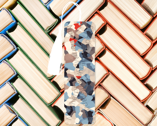 Arctic Sky Blue Urban Camo Bookmark