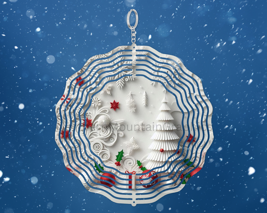 Smiling Snowflake Tree Wind Spinner