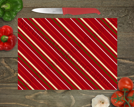 Glass Cutting Board Christmas