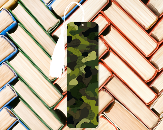 Classic Woodland Green Camo Bookmark