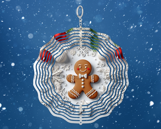 Festive Gingerbread Joy Wind Spinner