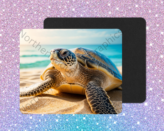 Shoreline Sand Sea Turtle Explorer Mouse Pad