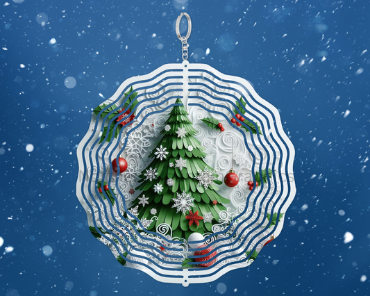 Classic Holiday Pine Wind Spinner