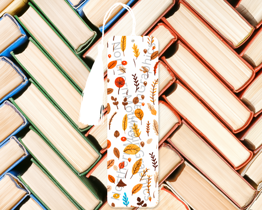 Autumn Leaves & Acorns Fall Bookmark